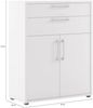 Dmora Kommode Agra, Wohnzimmerbuffet, Wohnzimmer-Sideboard, Moderne Küchen-Speisekammer, 89x40 h113 cm, Weiß Bild 3
