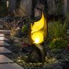 LED Solarleuchte, Flammen-Optik, Feuer-Effekt, Glas, H 36 cm Bild 4