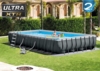 Intex 'Frame Swimming Pool Set Ultra Quadra XTR', anthrazit, 975 x 488 x 132 cm, inkl. Sandfilteranlage
