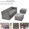 tectake Loungeset Rattan Lounge, (Set, 5-tlg), für 3 bis 4 Personen Bild 2