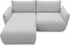 DOMO. collection Ecksofa 800 022, kleines Modulsofa in L-Form mit Taschenfederkern und attraktiver Biese-Naht, Sofa, Polsterecke, Eckcouch 194 x 168 x 79 cm (BxTxH), hellgrau Bild 5
