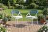 KAWOLA Gartenstuhl KISO Outdoor weiß mit Kissen Rückenlehne Rope dunkelblau 79 x 58 x 54 cm Bild 5