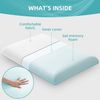 AOTOZE Slim Gel Memory Foam Pillow for Stomach Side Back Sleepers Bild 3