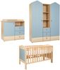 arthur berndt Babyzimmer-Komplettset Babyzimmer-Set »Roofy« 3-teilig mit 2-türigem Kleiderschrank, (Set, 3-tlg, Babymöbel-Set »Roofy« Kleiderschrank,Kinderbett+Wickelkommode) Bild 2