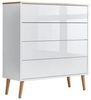 BMG Möbel Kommode Mailand (Schubladenkommode Sideboard Kommode Anrichte, mit Massivholzfuß), Push-to-open-Funktion Bild 2
