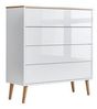 BMG Möbel Kommode Mailand (Schubladenkommode Sideboard Kommode Anrichte, mit Massivholzfuß), Push-to-open-Funktion Bild 4
