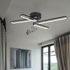 LED Deckenleuchte, Metall, schwarz, Lautsprecher, L 91,5 cm Bild 5