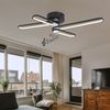 LED Deckenleuchte, Metall, schwarz, Lautsprecher, L 91,5 cm Bild 3