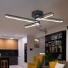LED Deckenleuchte, Metall, schwarz, Lautsprecher, L 91,5 cm Bild 4