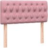 vidaXL Boxspringbett mit Matratze Rosa 90x220 cm Samt 3316532 Bild 5