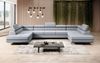 Designer Sofa Positano mit Schlaf - und Klappfunktion (Stoff) Grau Bild 2