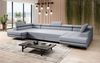 Designer Sofa Positano mit Schlaf - und Klappfunktion (Stoff) Grau Bild 3