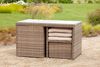 Gartenmöbel Ambiente Garten-Essgruppe Svenja Set 11tlg, natur, (11tlg. Set, 2 Sessel, 2 Hocker, 1 Tisch), inkl. Auflagen, ineinander verstaubar Bild 4