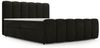 GRAINGOLD Cloud Boxspringbett 140x200, Bett mit Bettkasten, Velour-Stoff, mit Kopfteil, Dunkelgrau Bild 2