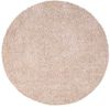 carpet city Shaggy Hochflor Teppich - Rund 200 cm - Sand-Beige - Langflor Wohnzimmerteppich - Einfarbig Uni Modern - Flauschig-Weiche Teppiche Schlafzimmer Deko Bild 2