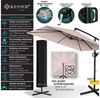 KESSER® 'Holly' Ampelschirm ohne LED Solar, inkl. Ständer, Abdeckung & Windsicherung mit Kurbel, Aluminium taupe, Ø 350 cm Bild 2