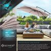 KESSER® 'Holly' Ampelschirm ohne LED Solar, inkl. Ständer, Abdeckung & Windsicherung mit Kurbel, Aluminium taupe, Ø 350 cm Bild 3