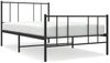 vidaXL Bettgestell mit Kopf- und Fußteil Metall Schwarz 90x190 cm 352490 Bild 2