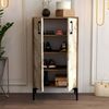 Dmora Schuhschrank Axarix, Schuhregal, Mehrzweck-Eingangsgarderobe, Möbel für Schuhe, 60x35h111 cm, Nussbaum und Weißer Marmor Bild 5