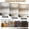 ZMH Deckenlampe LED Deckenleuchte Dimmbar - Wohnzimmerlampe 80cm Wohnzimmer 78W Modern Schlafzimmerlampe Schlafzimmer Weiß Design mit Fernbedienung Deckenbeleuchtung Groß für Esszimmer Büro Küche Bild 3