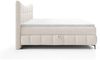 Boxspringbett Schlafzimmerbett CHARLES PREMIUM 160x200cm Stoff Aragon Weiß Bild 4