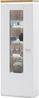 Vitrine Celine / Cali, Holzwerkstoff, Weiß, Holzfarben, 70 x 197 x 38 cm Bild 3