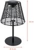 Spetebo LED Gartenleuchte Solar Lampe schwarz, mit Glühbirne, LED, warm weiß, in Rattan Optik Bild 2