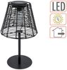 Spetebo LED Gartenleuchte Solar Lampe schwarz, mit Glühbirne, LED, warm weiß, in Rattan Optik Bild 3