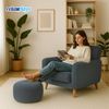 Relaxdays Pouf mit Cordbezug Bild 2