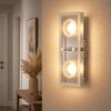 LED Wandleuchte, chrom, Glas klar, L 25 cm Bild 2
