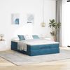 vidaXL Ottoman-Bett mit Matratze Dunkelblau 140x190 cm Samt 3311187 Bild 3