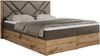 Boxspringbett mit Kopfteil und Topper, Polsterbett - GUNAR - 200 x 200 cm - Braun Velvet - H4 - Topper Visco Bild 4