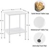 APICIZON Beistelltisch Holz 2 Tier Weiss Nachttisch Schmal 40x30x52cm Bild 2
