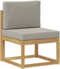 vidaXL Outdoor-Sofagarnitur 4 pcs Weiß und Hellgrau 3387565 Bild 3