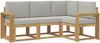 vidaXL Outdoor-Sofagarnitur 4 pcs Weiß und Hellgrau 3387565 Bild 2