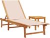 vidaXL Sonnenliegen 2 Stk. mit Tisch Creme Massivholz Akazie Textilene 3279252 Bild 4