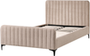 Bett mit Lattenrost Bouclé LUNAN 120 x 200 cm Beige Bild 5