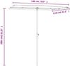 vidaXL Sonnenschirm mit Aluminium-Mast, 180x130 cm, Terrakotta Bild 4