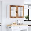 vidaXL Küchen-Hängeschrank mit Glastür Porto Altholz-Optik 854095 Bild 4
