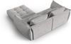Micadoni Ecksofa Bloom 3-Sitzer Strukturierter Stoff Silber Bild 3