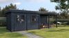 Lugarde Select Modern Gartenhaus Vordach Hagen 388x250cm + 400cm - Schwarzes Öl Bild 5