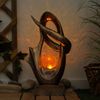 LED Solar Gartenlampe, Crackle Glas, bronze, wetterfest Bild 4