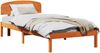 vidaXL Bettrahmen Wachsbraun 100 x 200 cm Massives Kiefernholz 872079 Bild 2