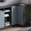 Eck-Küchenschrank für Dachschrägen R-Line Blau-Grau 75.6 cm mit 1 Tür, Schrankkorpus 60 cm Tiefe Vicco Bild 4