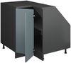 Eck-Küchenschrank für Dachschrägen R-Line Blau-Grau 75.6 cm mit 1 Tür, Schrankkorpus 60 cm Tiefe Vicco Bild 3