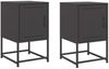 vidaXL Nachttische 2 Stk. Schwarz 36x39x60,5 cm Stahl 846447 Bild 2