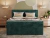 Boxspringbett mit zwei Multipocket-Matratzen und Topper, Doppelbett aus Cordstoff, zwei Bettkästen - TILIANO KING DUO - 180 x 200 cm - Dunkelgrün Cord - H4 Bild 4