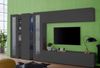 Wohnwand >Benevent< (7-teilig) in Anthrazit matt - 340x180x30 (BxHxT) Bild 4