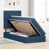 vidaXL Aufbewahrungsbett mit Matratze Blau 90 x 190 cm Polyester 3371690 Bild 4