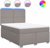 vidaXL Boxspringbett mit Matratze Taupe 140x200 cm Stoff 3292808 Bild 2